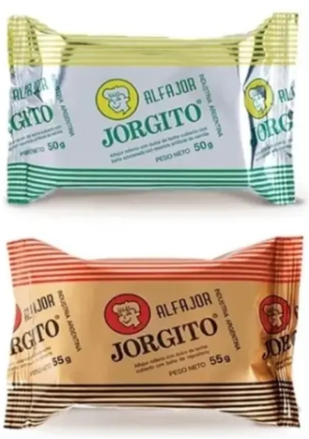Alfajor jorgito blanco o negro (caja x 24u)