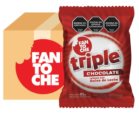 Alfajor Fantoche blanco o negro (caja x 12u)