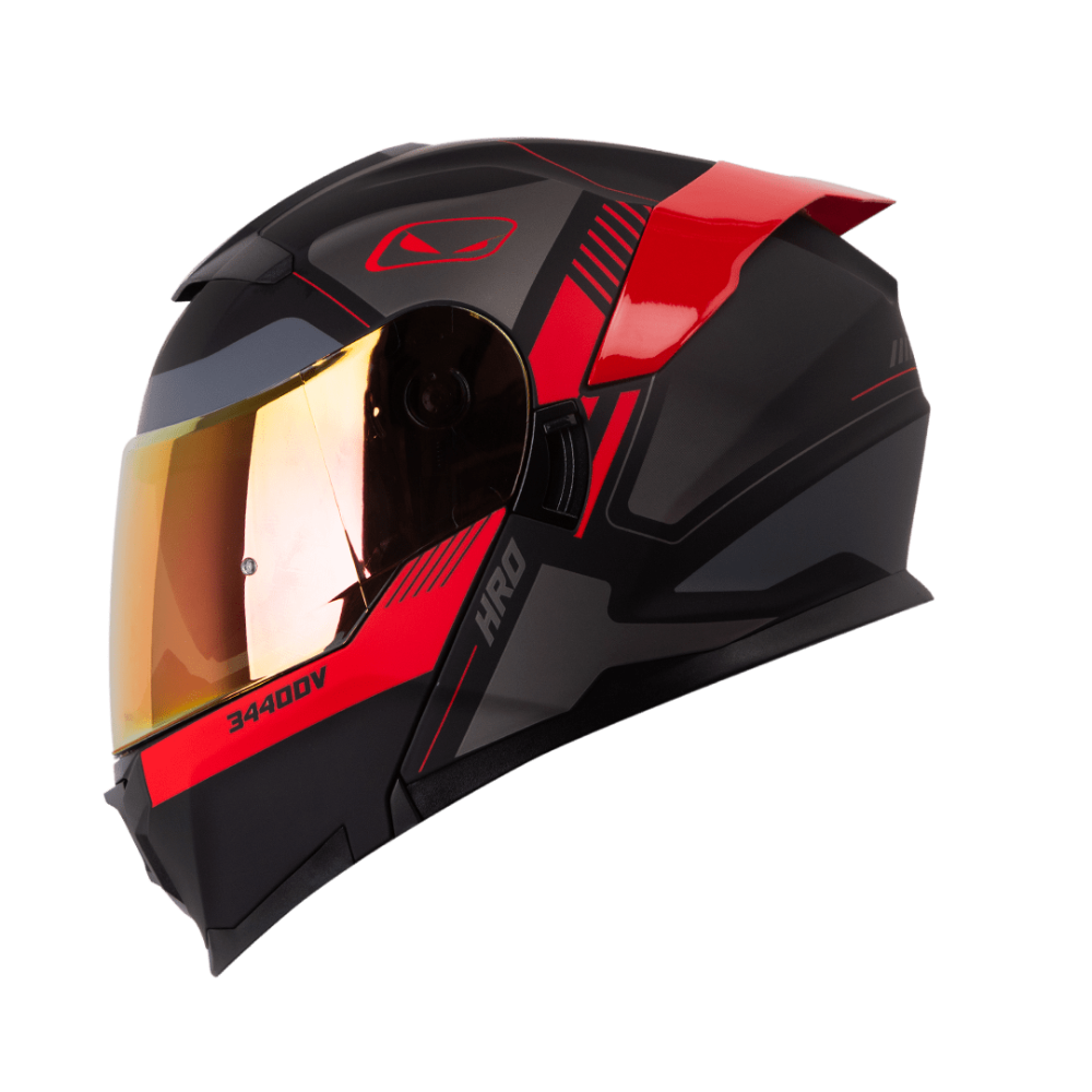 Casco Moto Hro 3440dv timer rj Abatible Sun Visor Certificación Dot