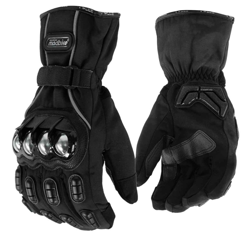 Guantes para moto largos madbike mad15s con protecciones touch invierno ng