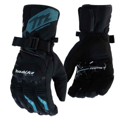 Guantes para moto largos madbike mad65 mujer con protecciones touch invierno