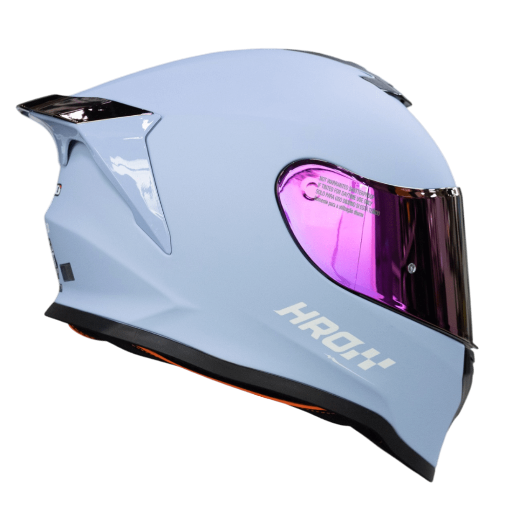 Casco moto hro 506 solid purple integral norma DOT