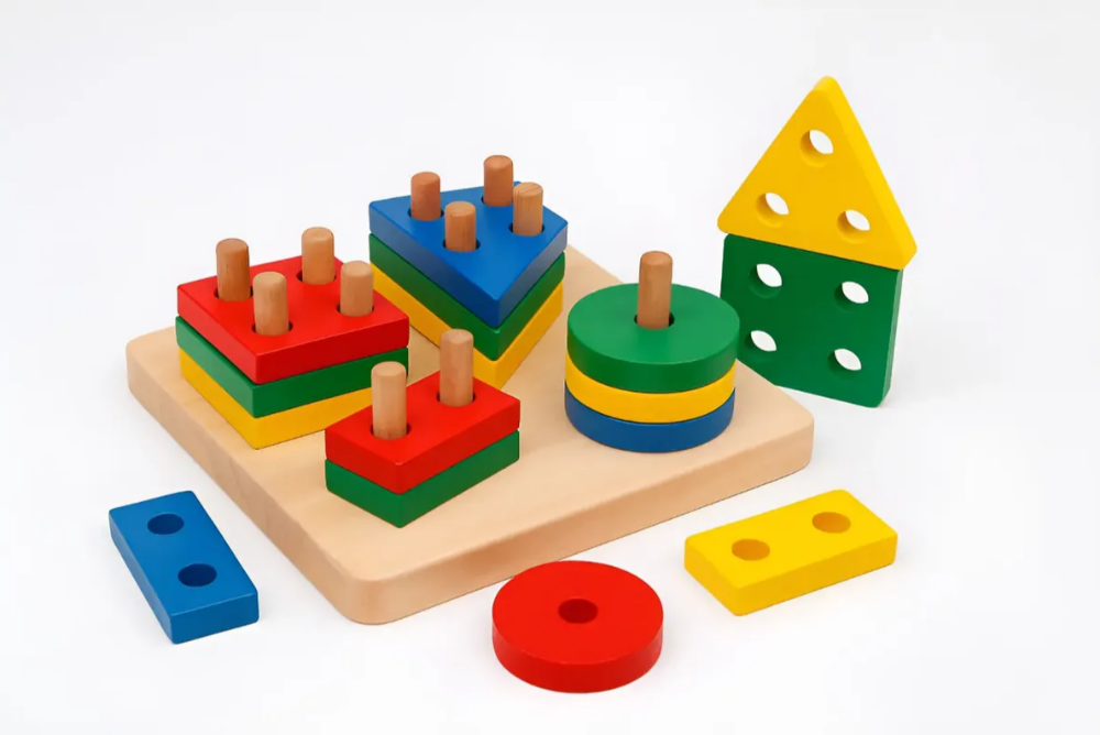 Juego De Madera Didáctico De Encaje Para Bebes