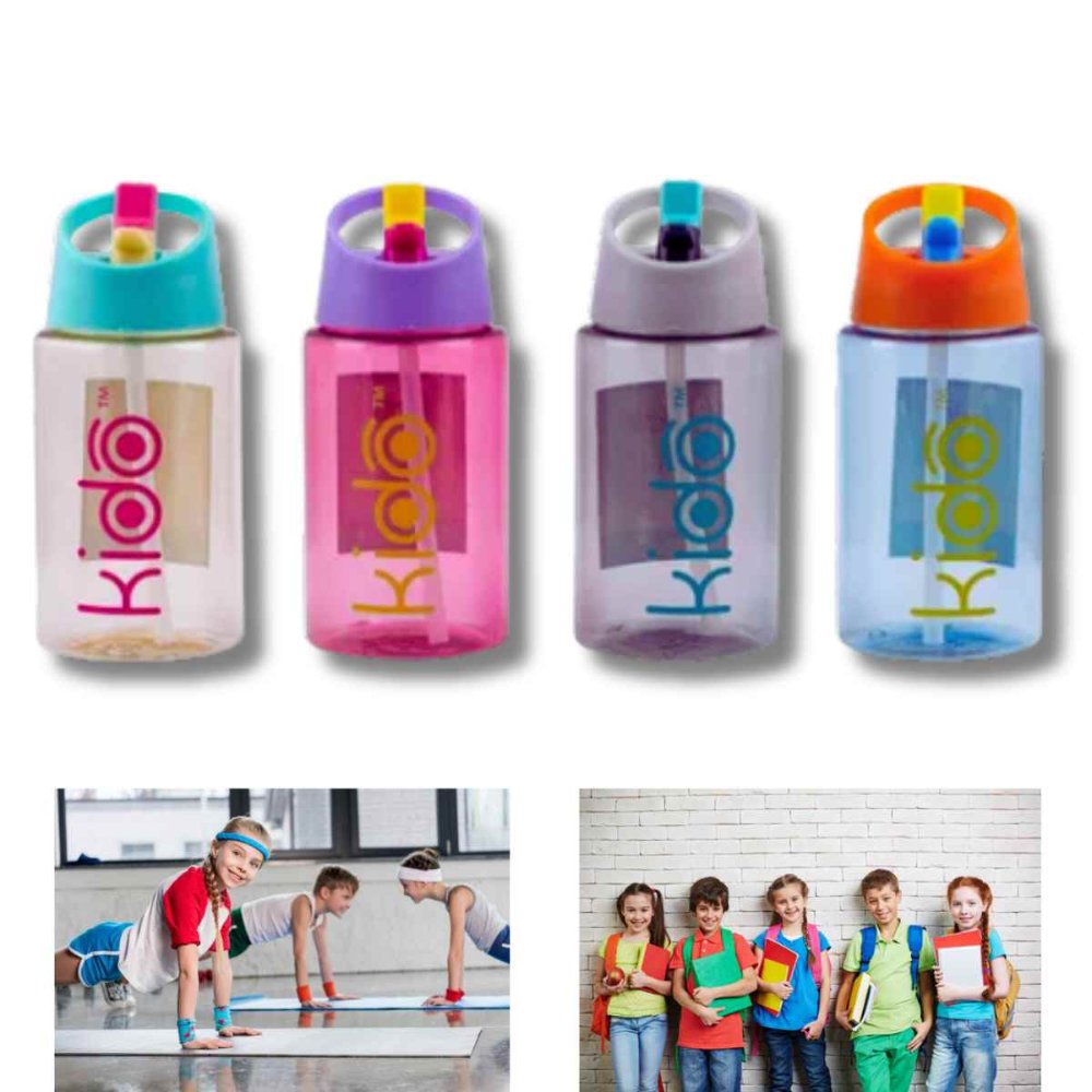 Botella Con Bombilla Termo Kido Agua 500ml Anti-derrame