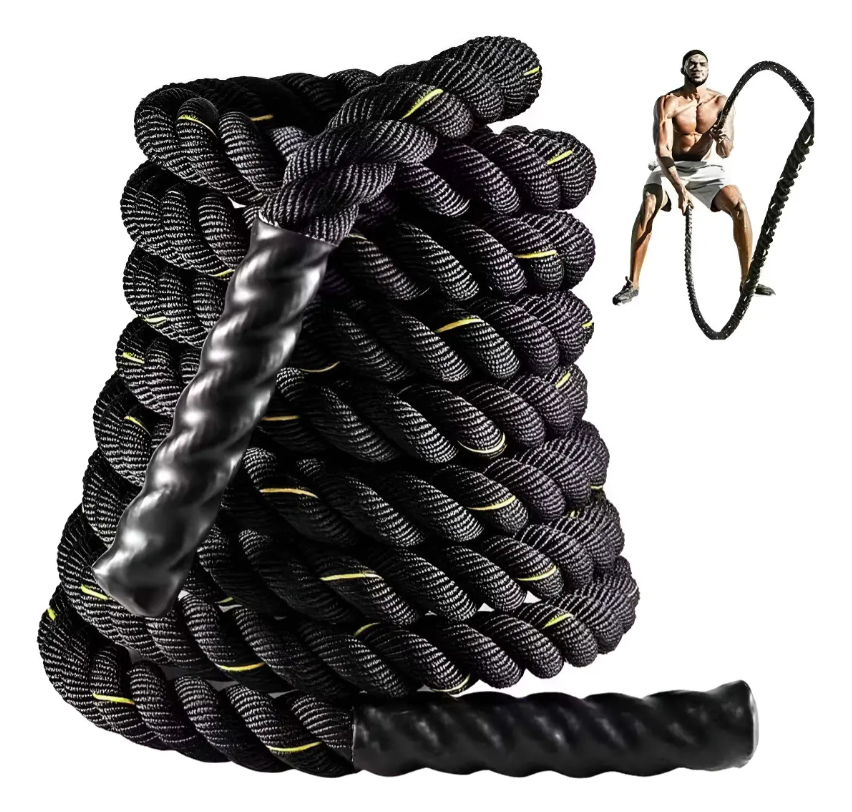 Cuerda De Salto Fuerza Batalla 9mt X 50mm Rope Battle Negro