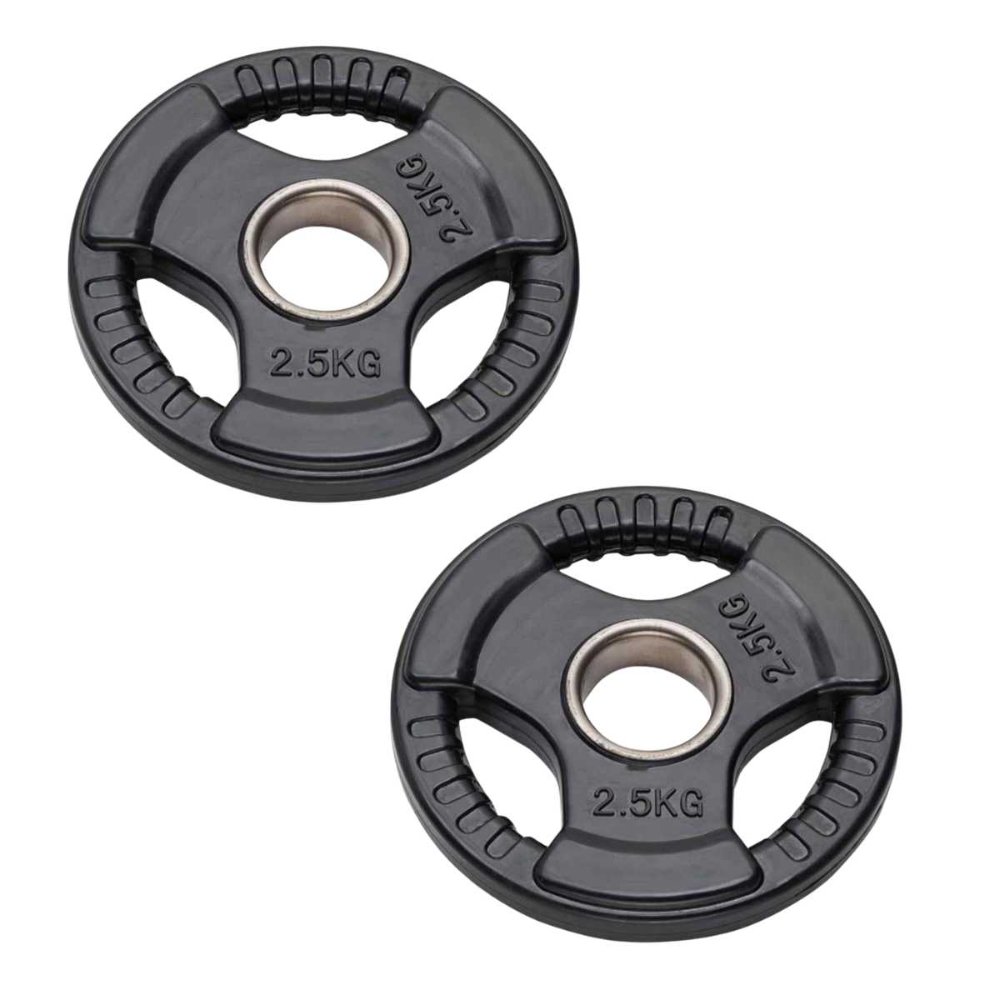 Par Discos Engomado Olímpico 2,5 Kg Con Agarre (total 5kg)