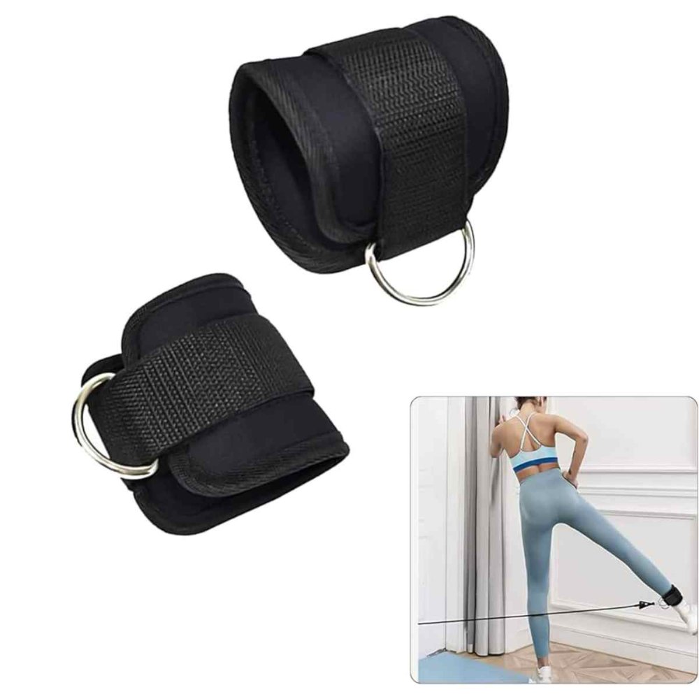 Par Tobilleras Straps Para Polea Correa Gym Gluteos