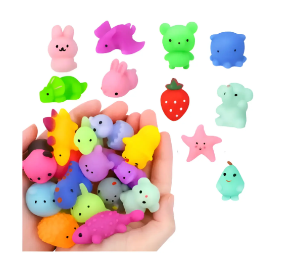 Pack De 100 Figuras Tiernas Squishy Animales Para Colección Multicolor