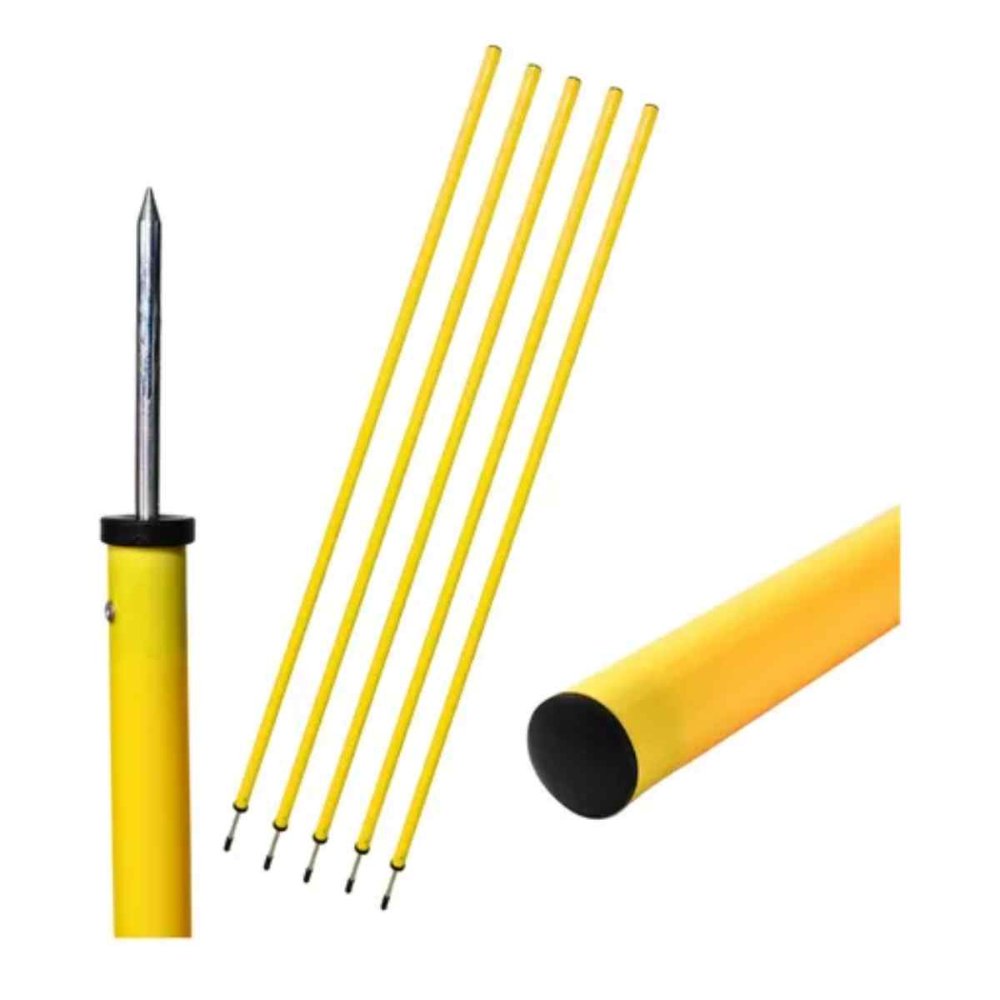 Pack X5 Slalom Baston Con Estaca 1.50mtr