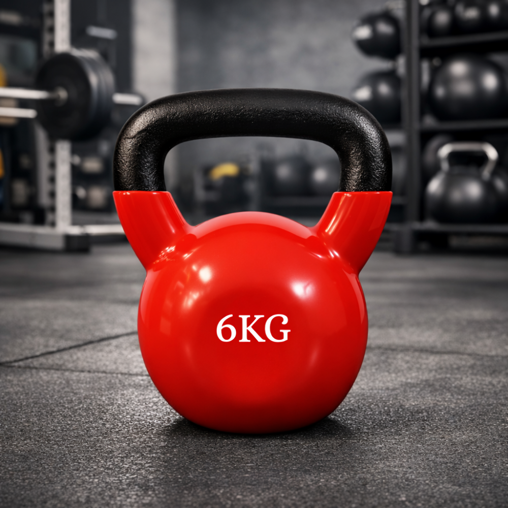 Pesa Rusa Kettlebell 6 Kg De Acero Recubrimiento De Vinilo
