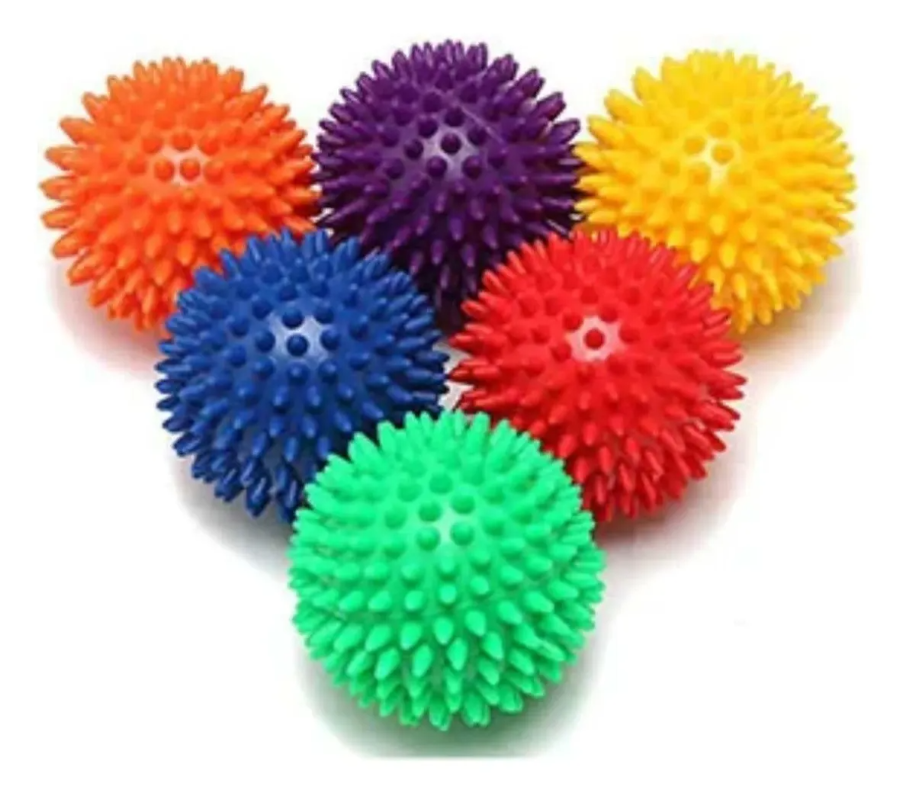 Pelota Erizo Sensorial 7,5cm Masajes Rehabilitación Yoga Variado