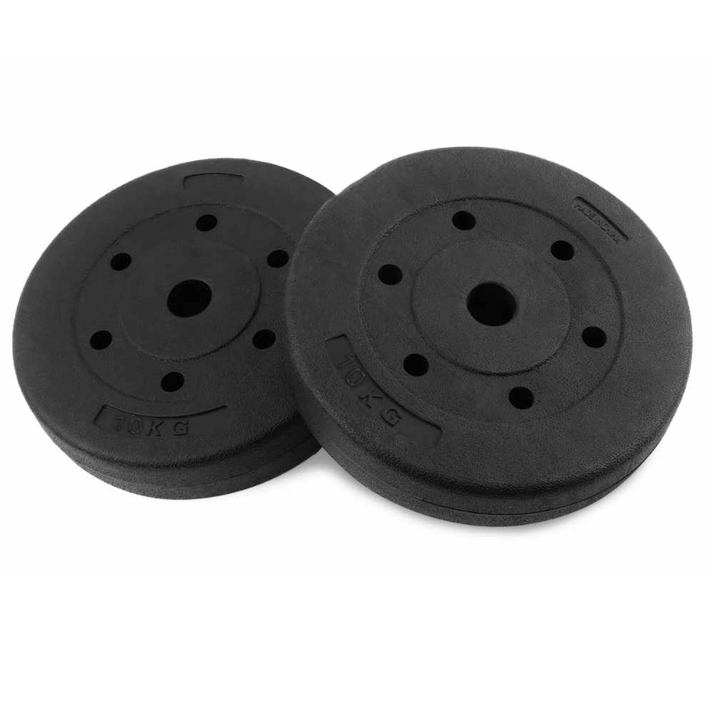 Set 2 Discos Preolímpicos Pvc 10kg Entrenamiento