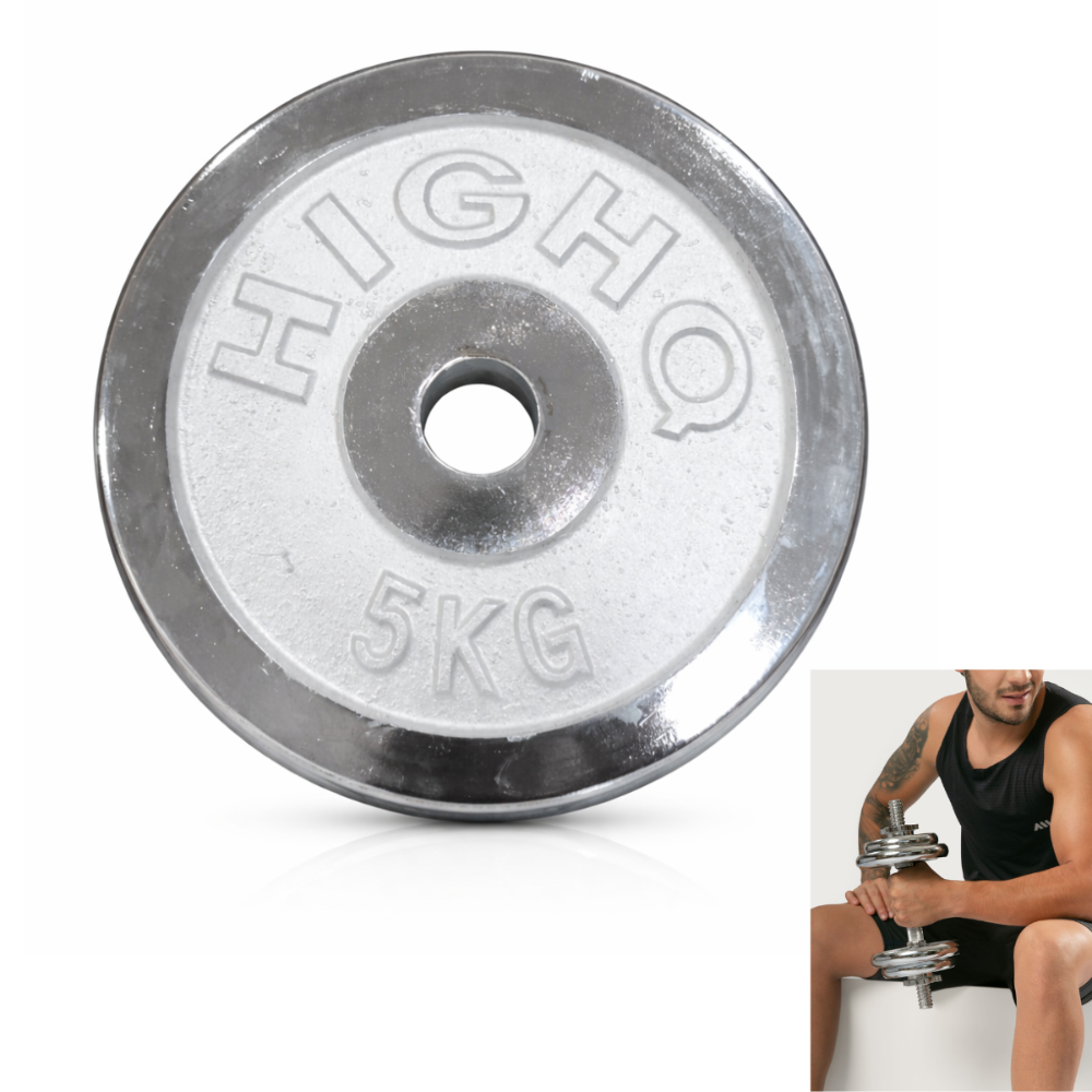 Disco Preolimpico De Fierro 5kg Plateado