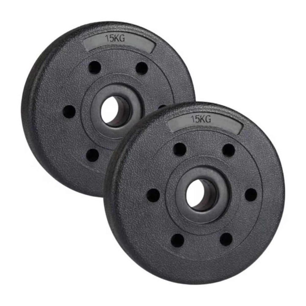 Set 2 Discos Preolímpicos Pvc 15kg Entrenamiento