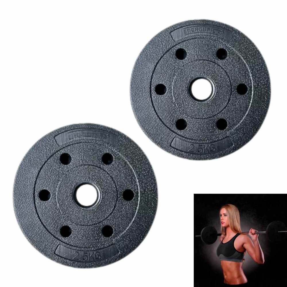 Set 2 Discos Preolímpicos Pvc 2,5kg Entrenamiento