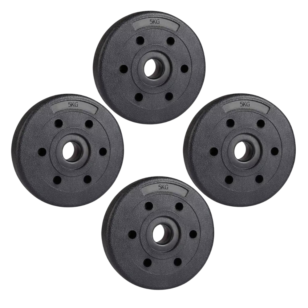 Set 4 Discos Preolímpicos Pvc 5kg Entrenamiento