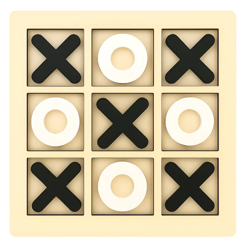 Juego De Madera Tic Tac Toe Cero Y Cruces