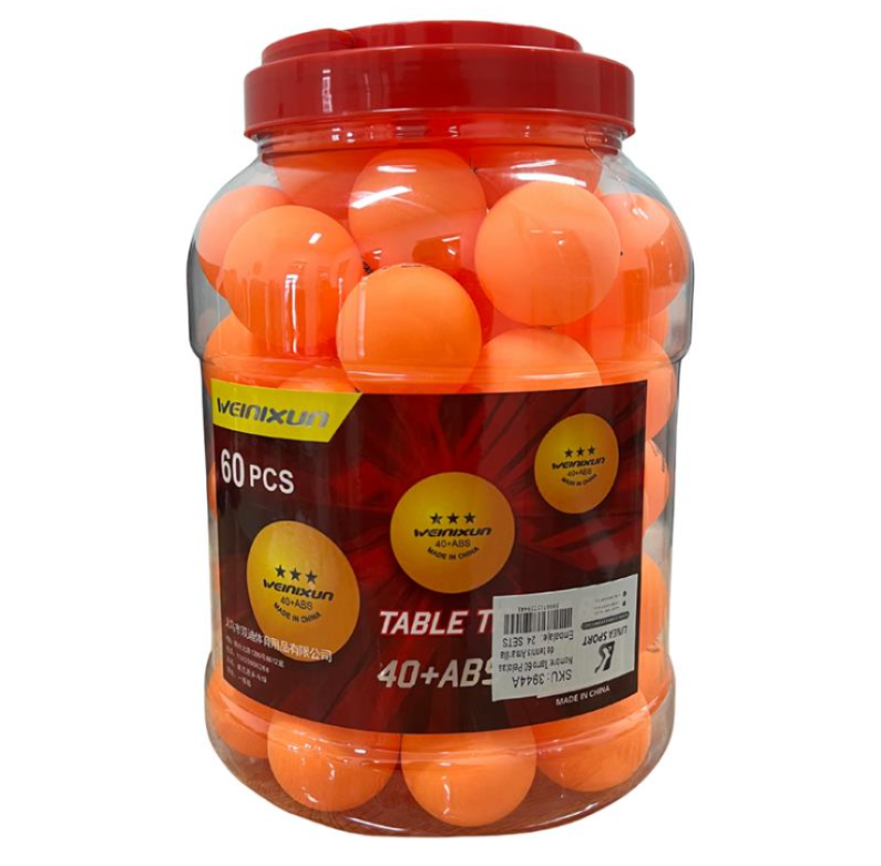 Pack 60 Pelotas Ping Pong o Tenis de Mesa Profesionales