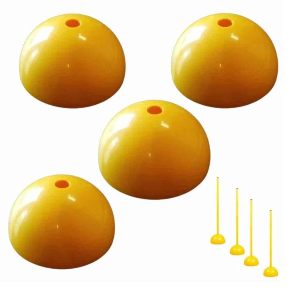 Set X4 Slalom Bastones Con Base Pole 1mtr