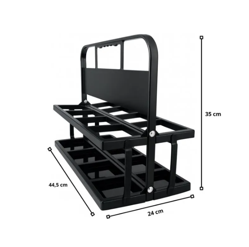 Soporte Plegable Para 8 Botellas Portabotellas Deportivo Negro