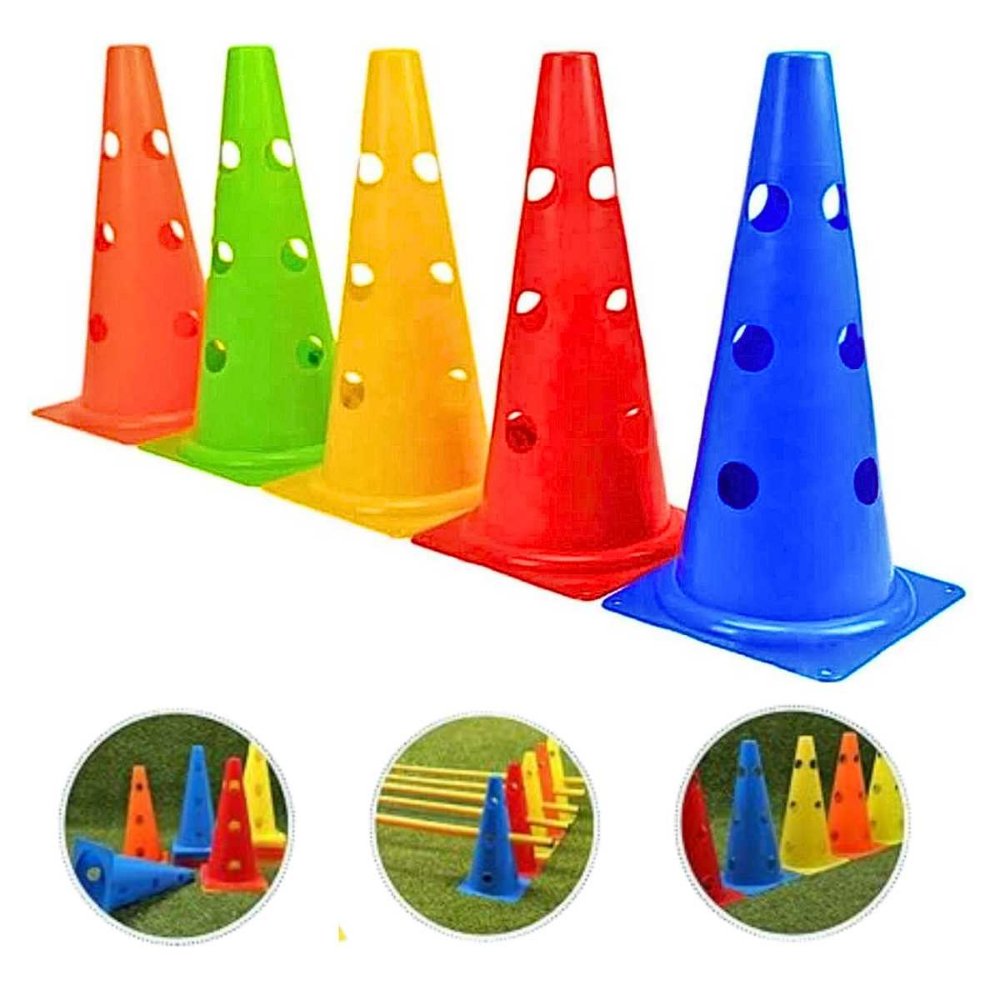 Set 10 Conos De Agilidad 23cm Con Orificio Entrenamiento