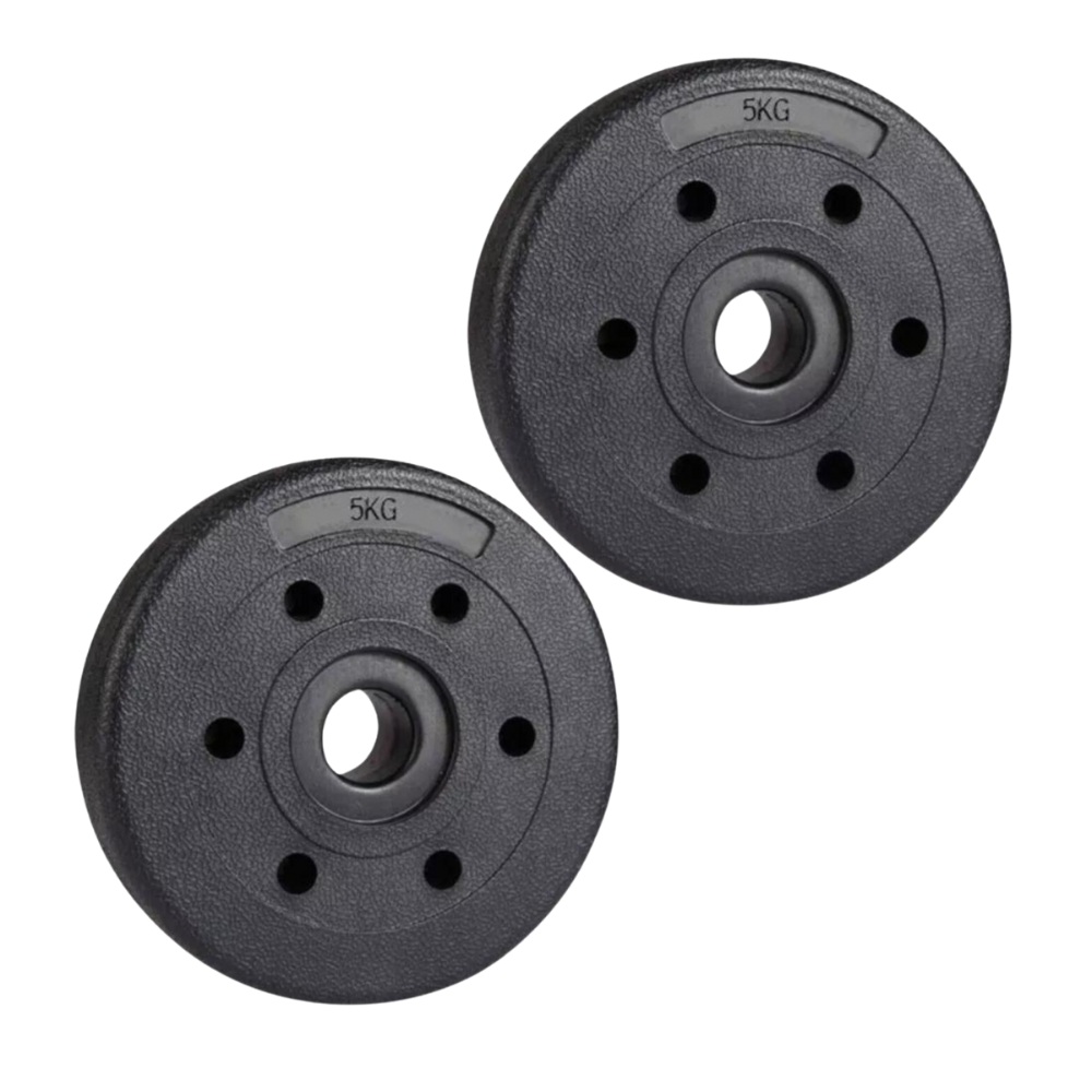 Set 2 Discos Preolímpicos Pvc 5kg Entrenamiento