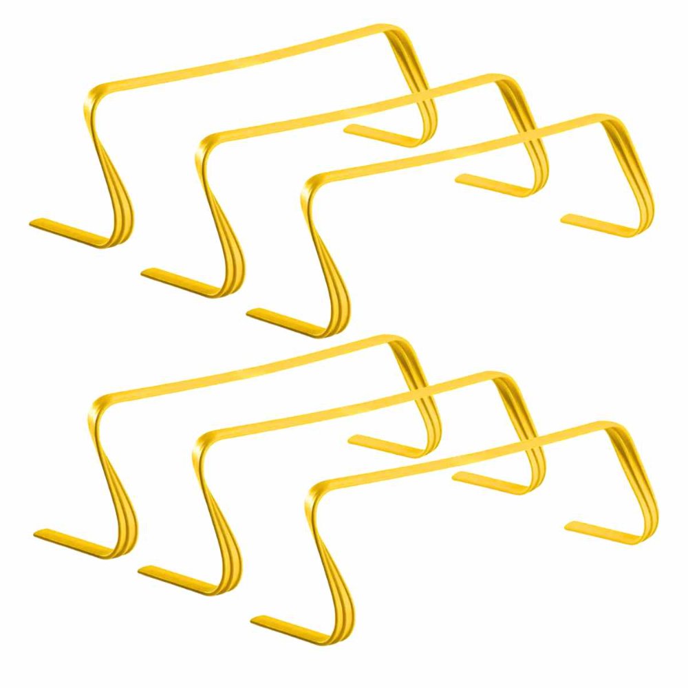 Pack X6 Vallas De Salto Plana 15 Cm Amarillo