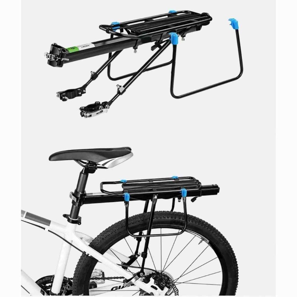 Parrilla De Bicicletas Trasera Correas Elásticas Y Reflector