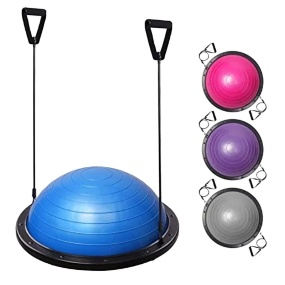 Bosu Ball De Equilibrio Yoga Con Manillas Disco Balance