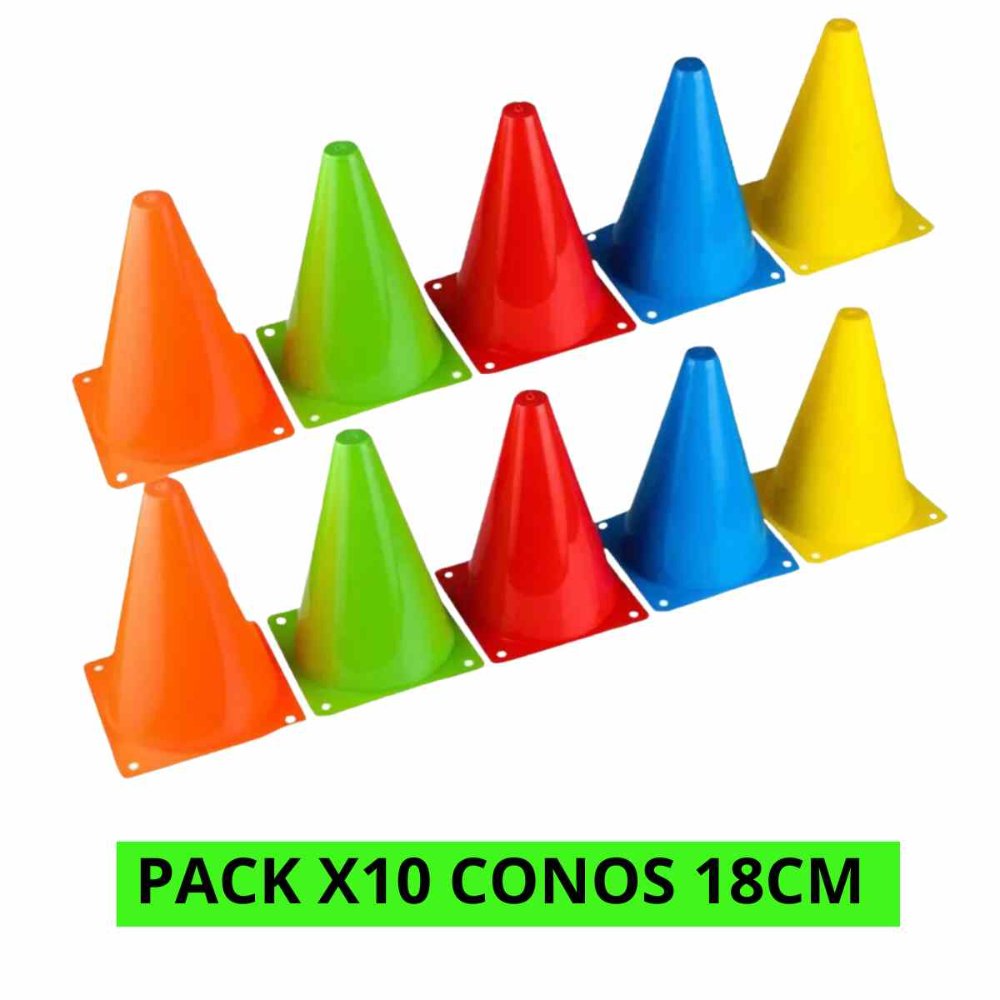 Set 10 Conos De Agilidad 18cm Entrenamiento Trafico