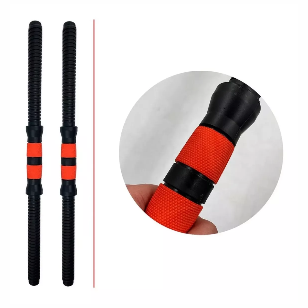 Barra Extensible Para Mancuerna Pvc Accesorios Negro
