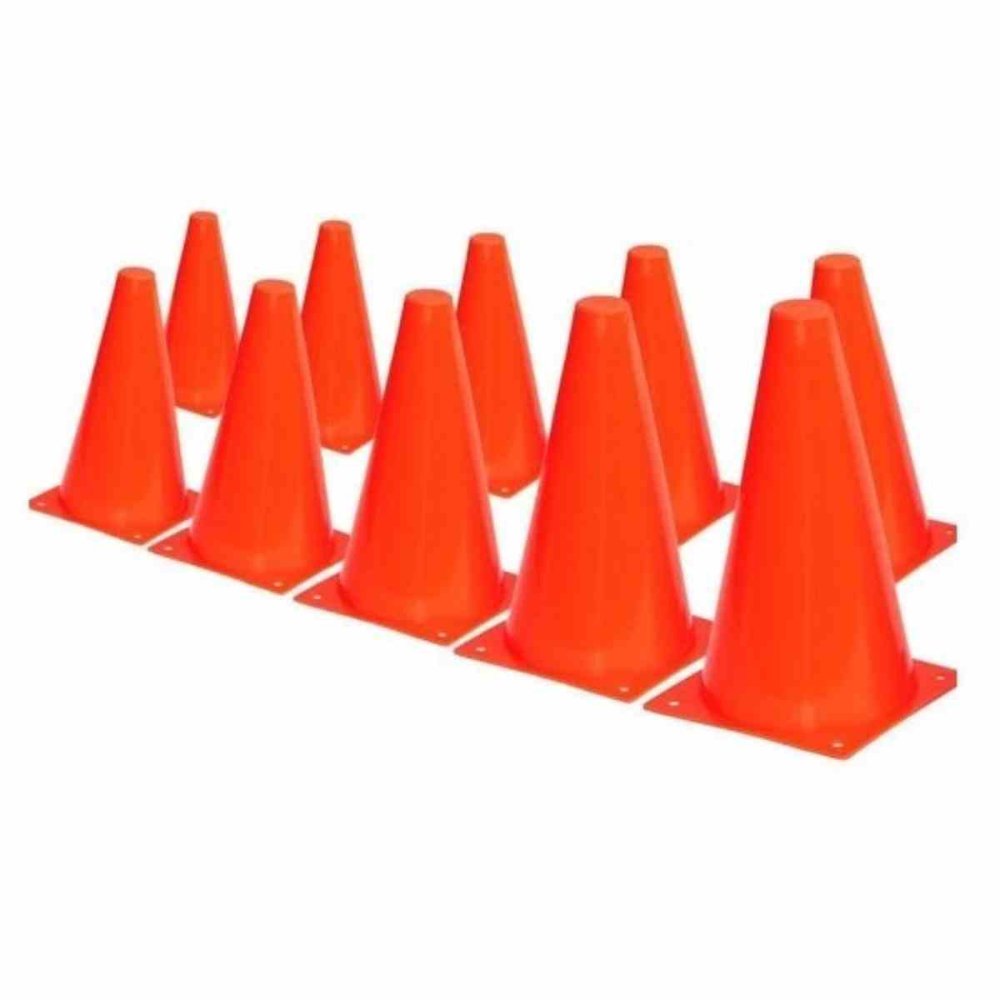 Set 10 Conos De Agilidad 23cm Entrenamiento Trafico naranja
