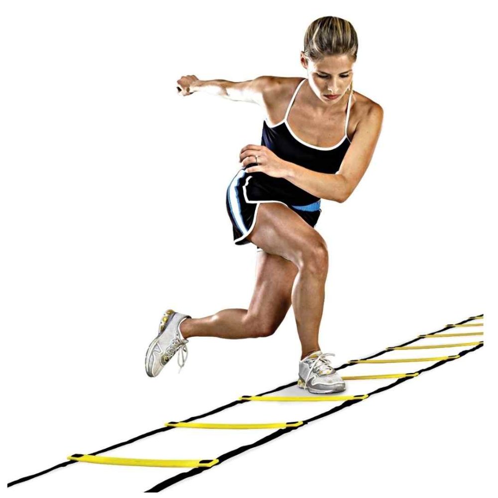 Escalera De Agilidad 16 Peldaños 6 M Para Entrenamiento Amarillo