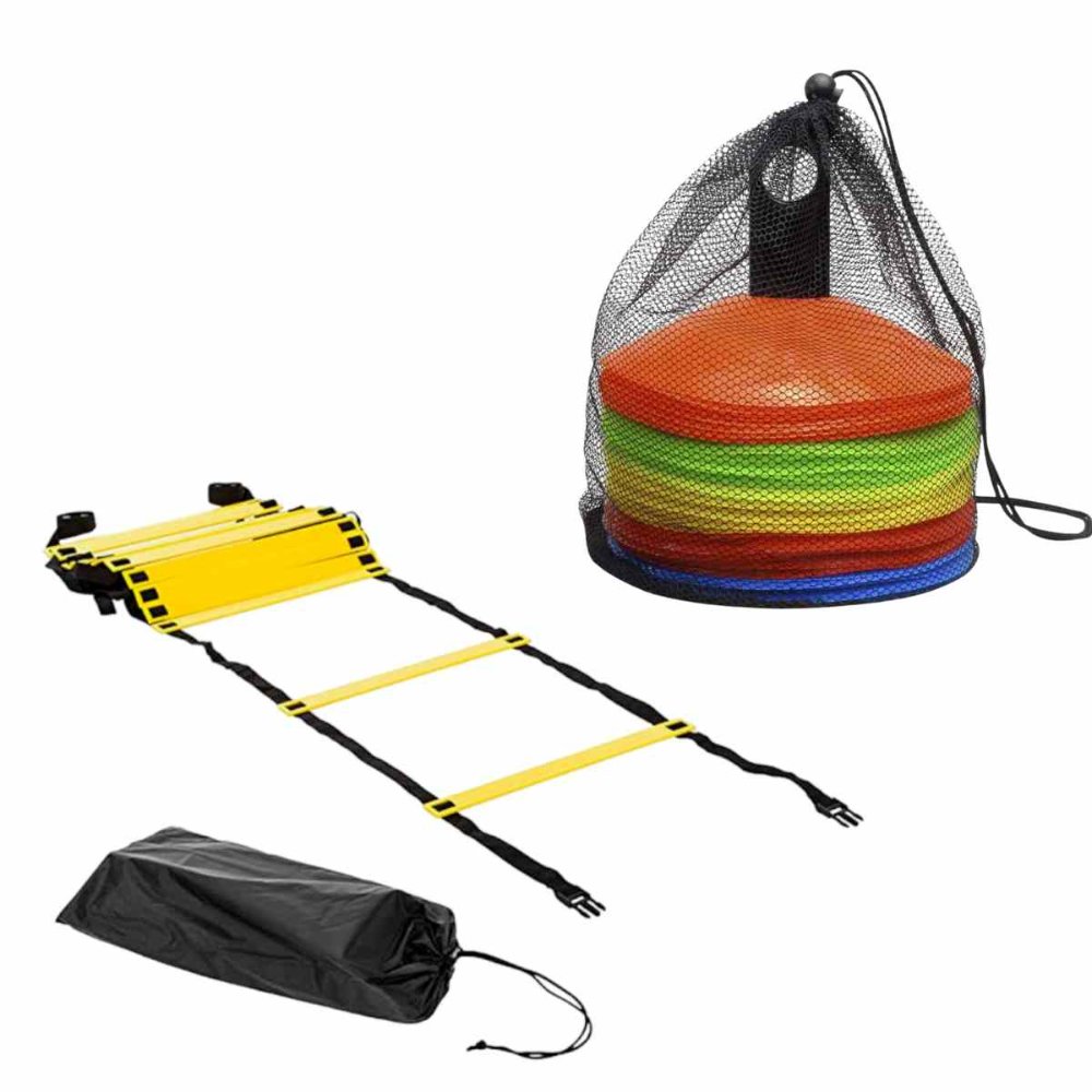 Set Conos Lentejas 50 Unidades + Escalera De Agilidad