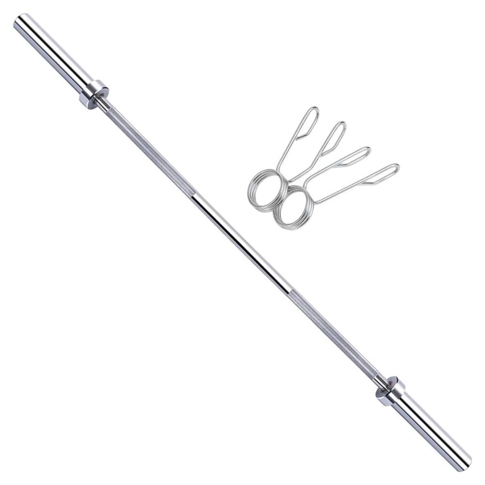 Barra Recta Olímpica De 220 cm Cromada 15kg