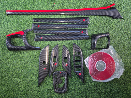 KIT INTERIOR fibra carbon gr HILUX 2016-2026