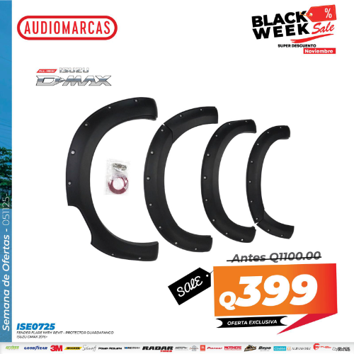Sobre lodera fender Isuzu Dmax 2016-2020 con remache