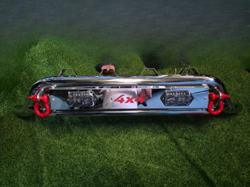 DEFENSA BAJA CROMADA 4X4