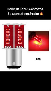BOMBILLA TIPO SECUENCIAL FLASH BASE METAL 2 CONTACTO LUZ ROJA