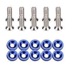 KIT DE 10 TORNILLOS DECORATIVOS CON RONDANA AZUL 6MM