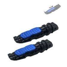 TACO APOYA PIE PARA MOTO NEGRO Y AZUL PLANO