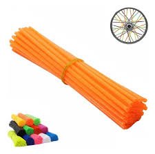 KIT DE 36 PIEZAS PROTECTOR COLOR NARANJA PARA RAYOS DE MOTO