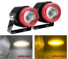 KIT NEBLINERA M9 TIPO EXPLORADORA ORILLA ROJA LUZ AMARILLA Y BLANCA FUNCION FIJA Y FLASHEO DECORATIVA ROJA