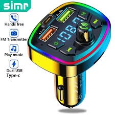 BLUETOOTH TRASMISOR PARA CARRO CON 2 USB Y 1 ENTRADA ¨C ENTRADA TARJETA MICRO ORILLA MULTICOLOR