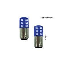 KIT DE BOMBILLAS 1 CONTACTO COLOR AZUL BASE DE METAL FUNCION FLASH