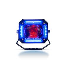 EXPLORADORA ORILLA AZUL CON OJO DE DEMONIO ROJO LUZ AMARILLA Y BLANCA CABLES INDEPENDIENTES DEMASO