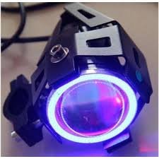 NEBLINERA U7 MINI AUREOLA AZUL LUZ BLANCA FIJA ALTA BAJA Y FLASH 12V