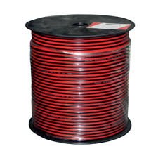 ROLLO DE CABLE PARA BOCINA CALIBRE NO.14 COLOR ROJO Y NEGRO DE 100 PIES