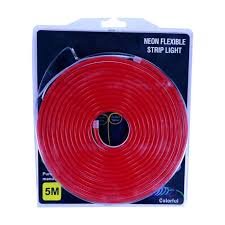 ROLLO NEON COLOR ROJO 5MTS 12V