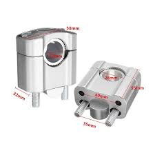 KIT DE ABRAZADERA ELEVADORA DE BARRA DE MOTOCICLETA UNIVERSAL PLATEADA